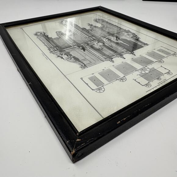 Set of 4 Framed Prints 1862 Orchestrion Prints From The Art of Organ Building - Picture 7 of 10